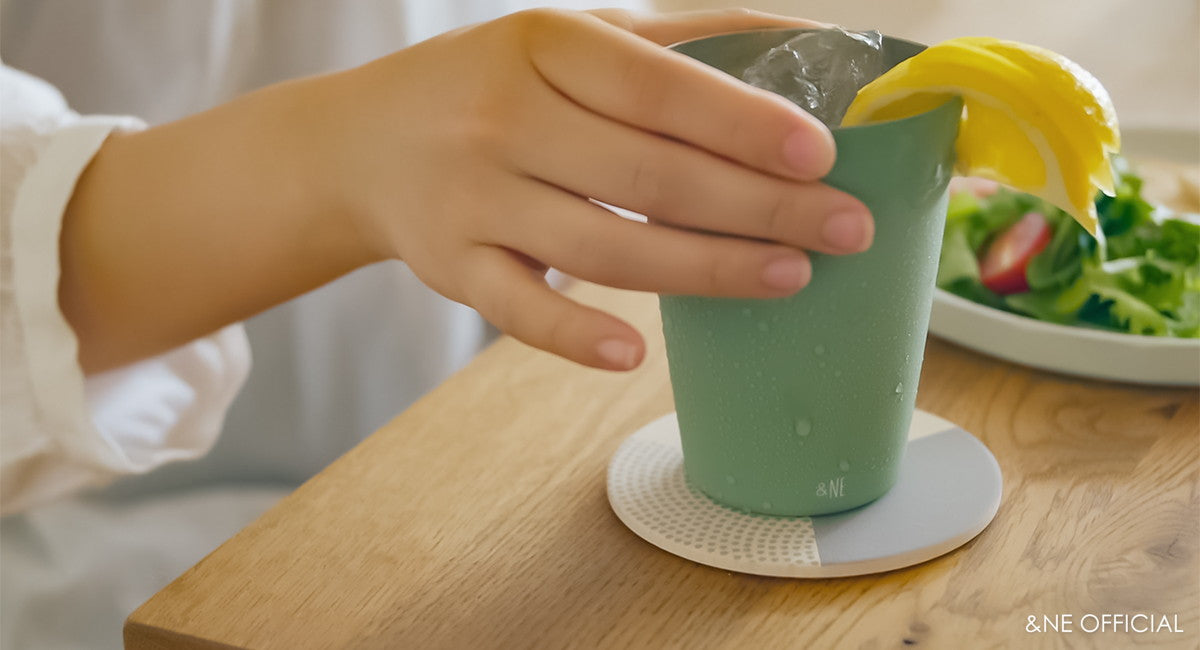 日本製陶瓷矽藻土杯墊 (6款; 2件裝) \&NE/