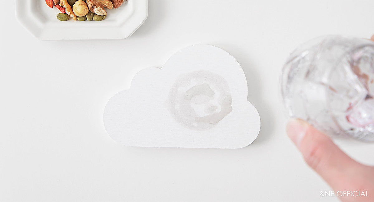 可愛雲朵熔岩石杯墊 (2色) \&NE/