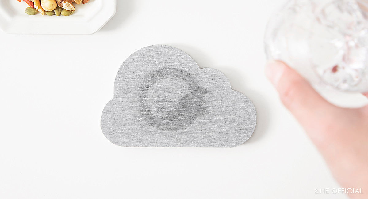 可愛雲朵熔岩石杯墊 (2色) \&NE/