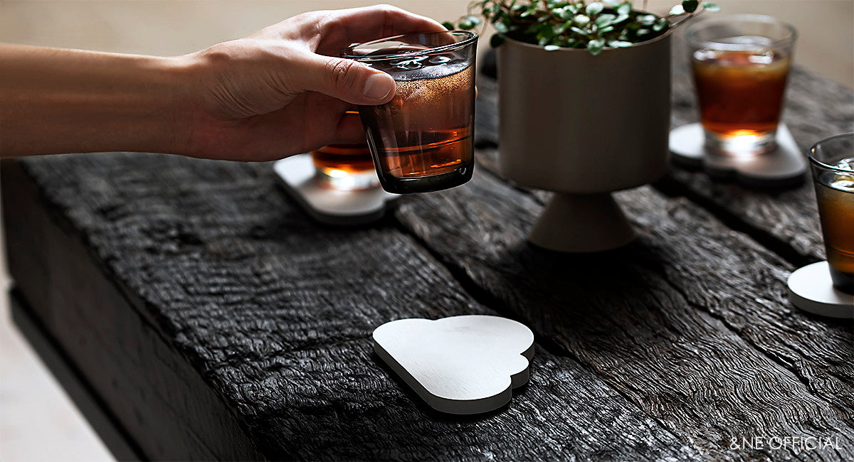 可愛雲朵熔岩石杯墊 (2色) \&NE/