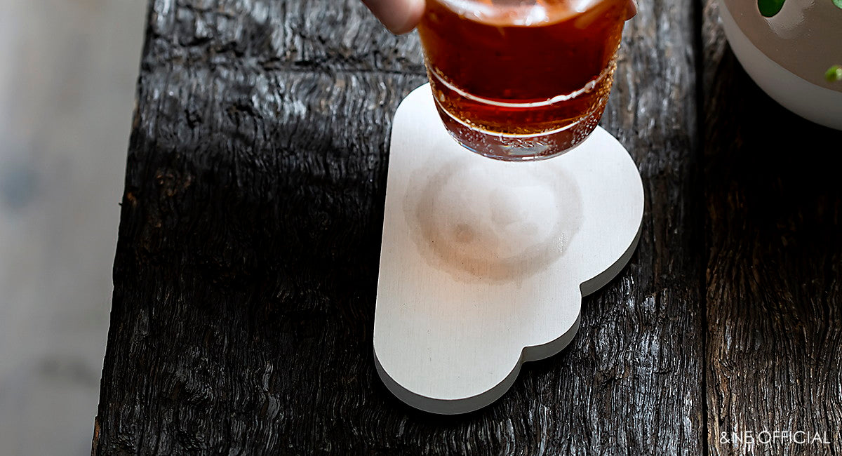 可愛雲朵熔岩石杯墊 (2色) \&NE/