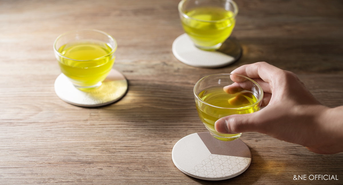 日本製陶瓷矽藻土杯墊 (6款; 2件裝) \&NE/