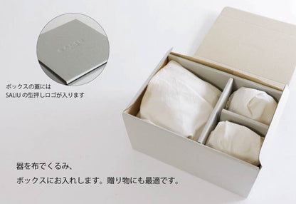 日本製SALIU陶器茶壺、茶杯、茶墊套裝 (360ml; 5色)