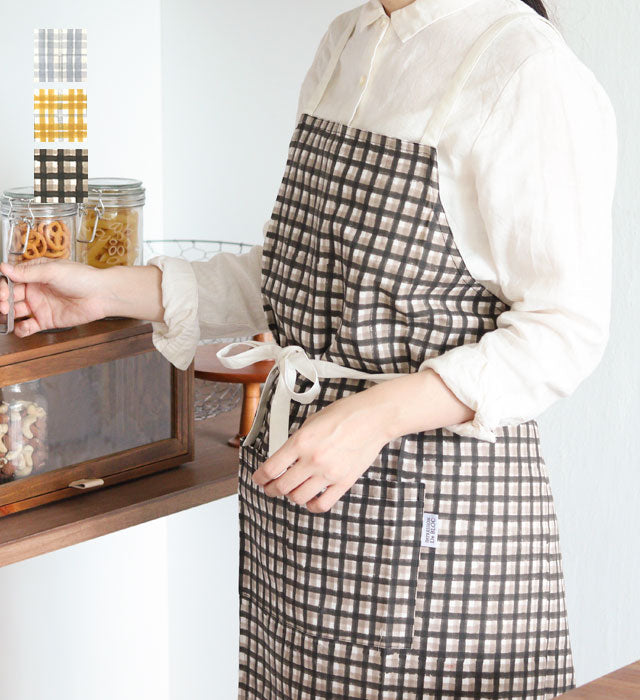 小清新格紋圍裙 (3色) \Creer/