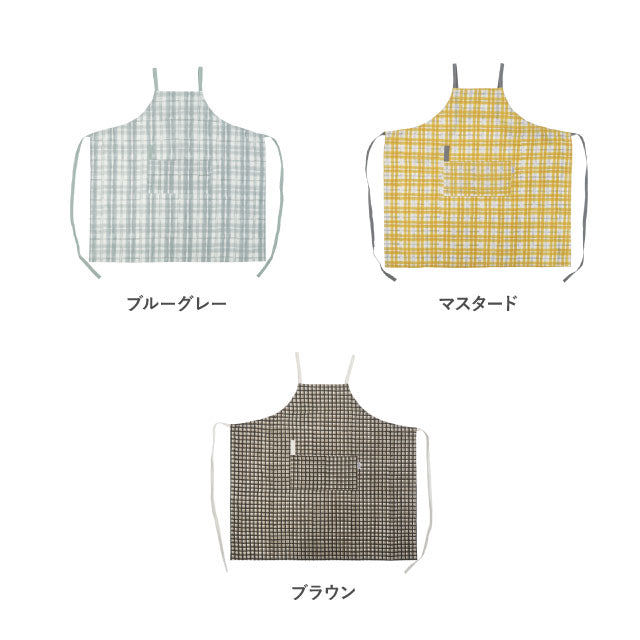 小清新格紋圍裙 (3色) \Creer/