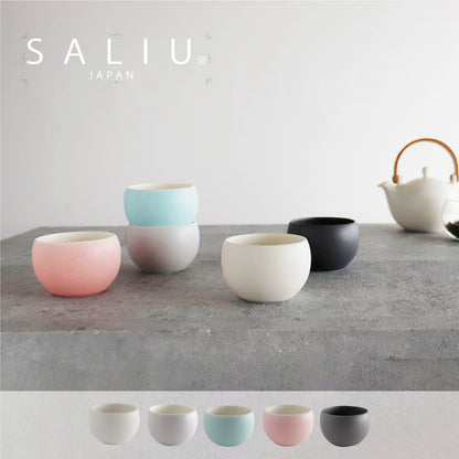 日本製SALIU陶器半啞光茶杯 (130ml; 5色; 2件裝)