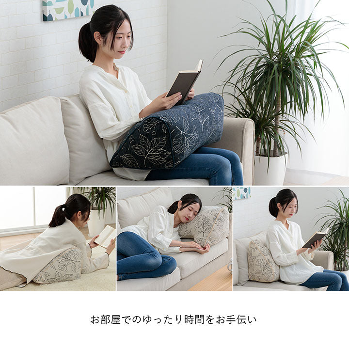 日本製雪尼爾提花織物沙發靠枕 (2色) \IKEHIKO/